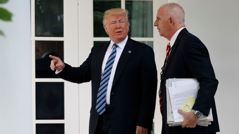 Keith Schiller revealing Secretary of Defense Jim Mattis’ phone number. Photo: AP